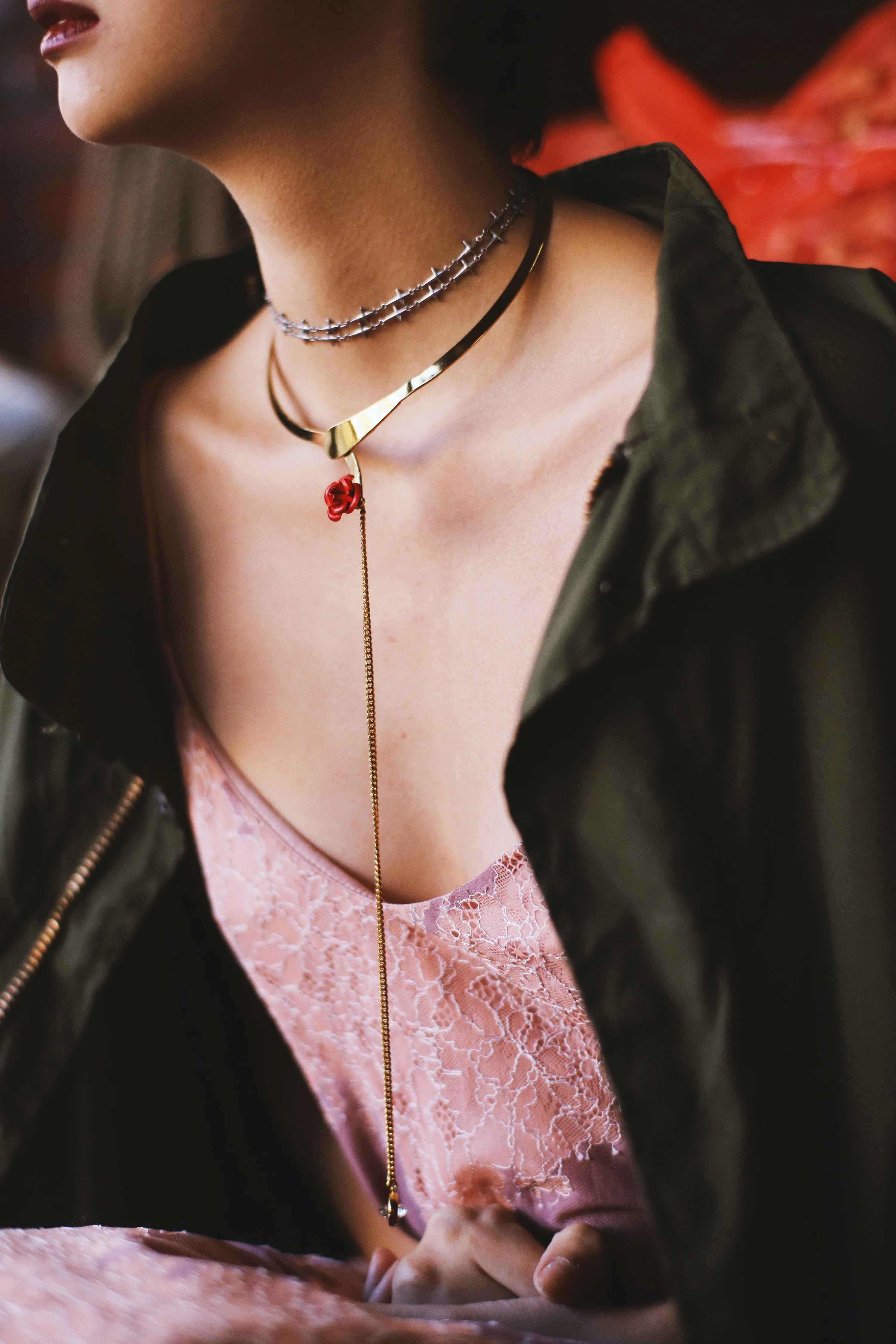 What Goes Around Comes Around Palladium Choker Necklace