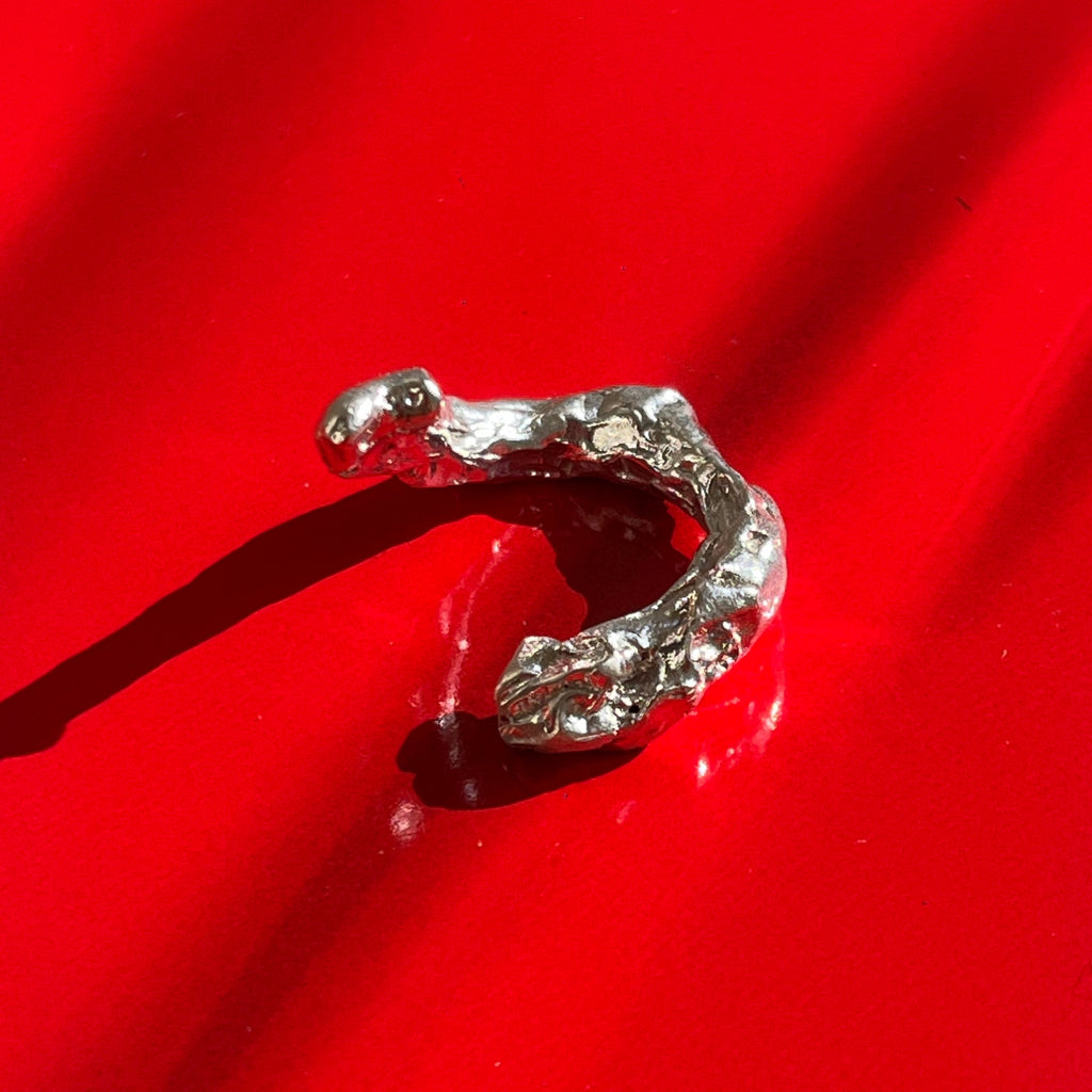 Adjustable Liquid Branch Silver Ring