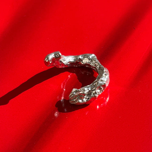 Adjustable Liquid Branch Silver Ring