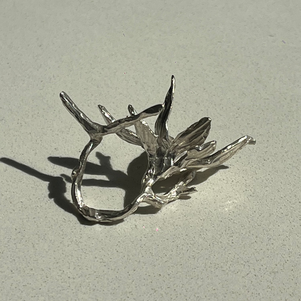 Bloom Eternal — Real Flower Silver Ring