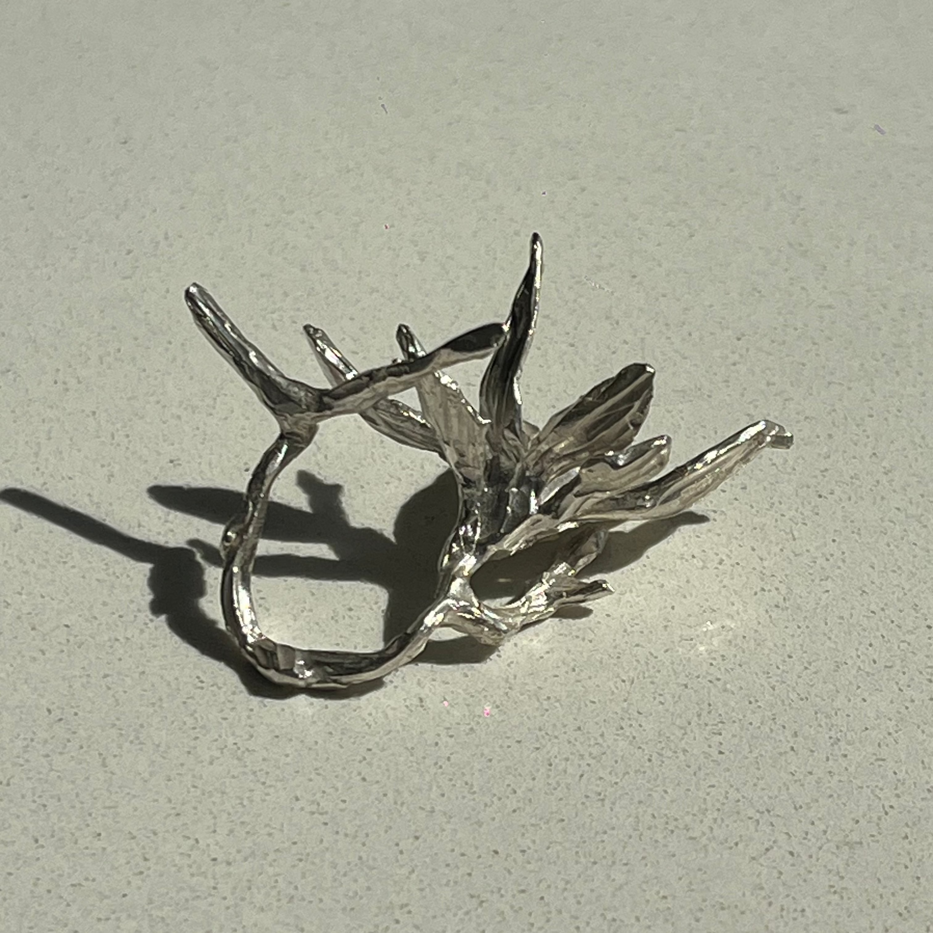 Bloom Eternal — Real Flower Silver Ring