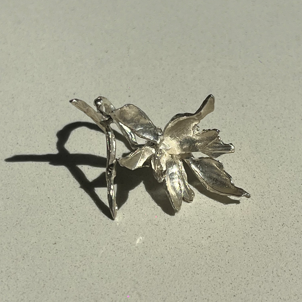 Bloom Eternal — Real Flower Silver Ring