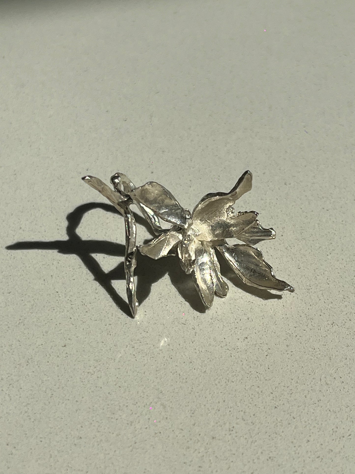 Handmade 999 Silver Flower Ring