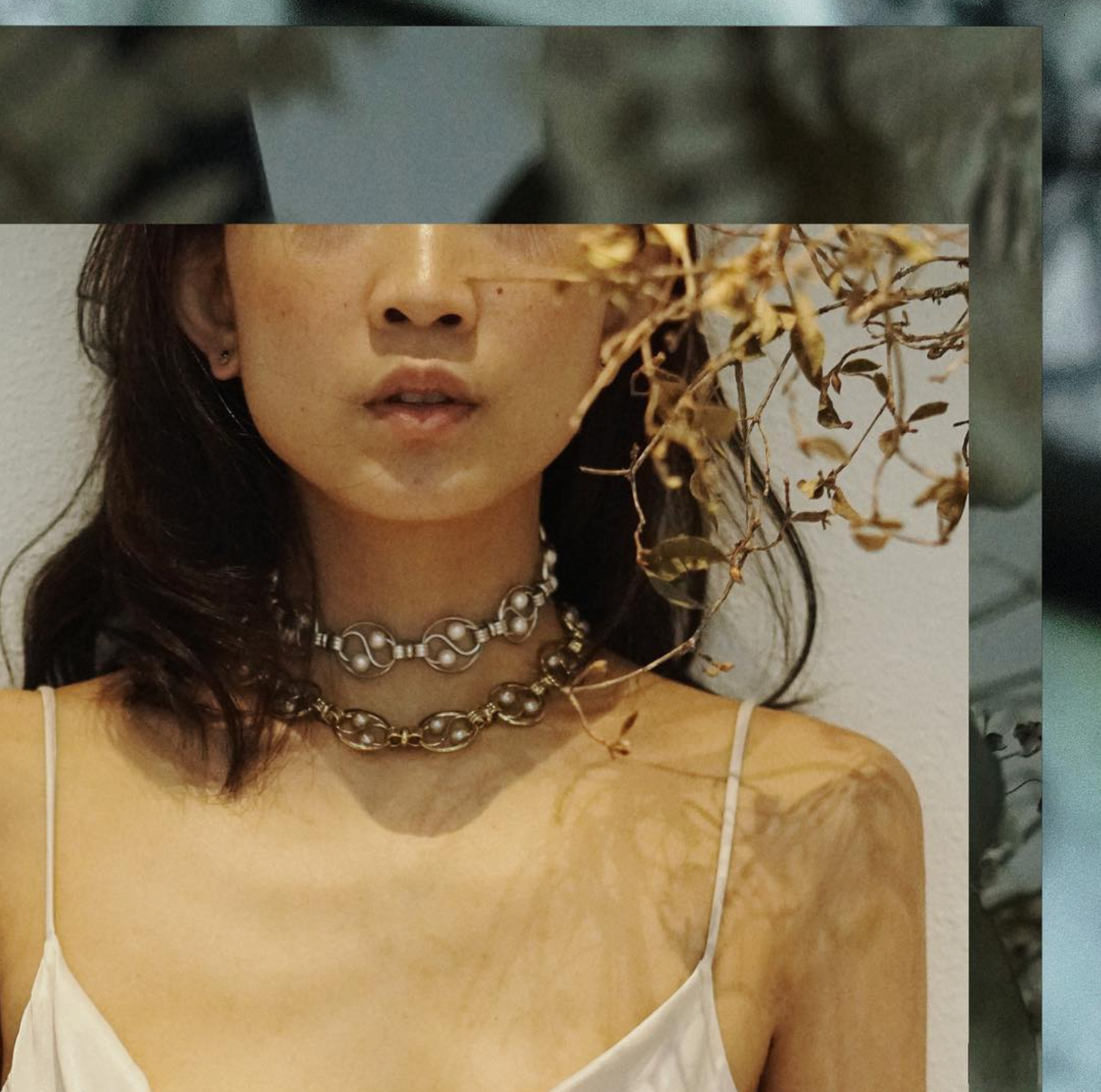 Pearl Yin and Yang Modern Designer  Chocker