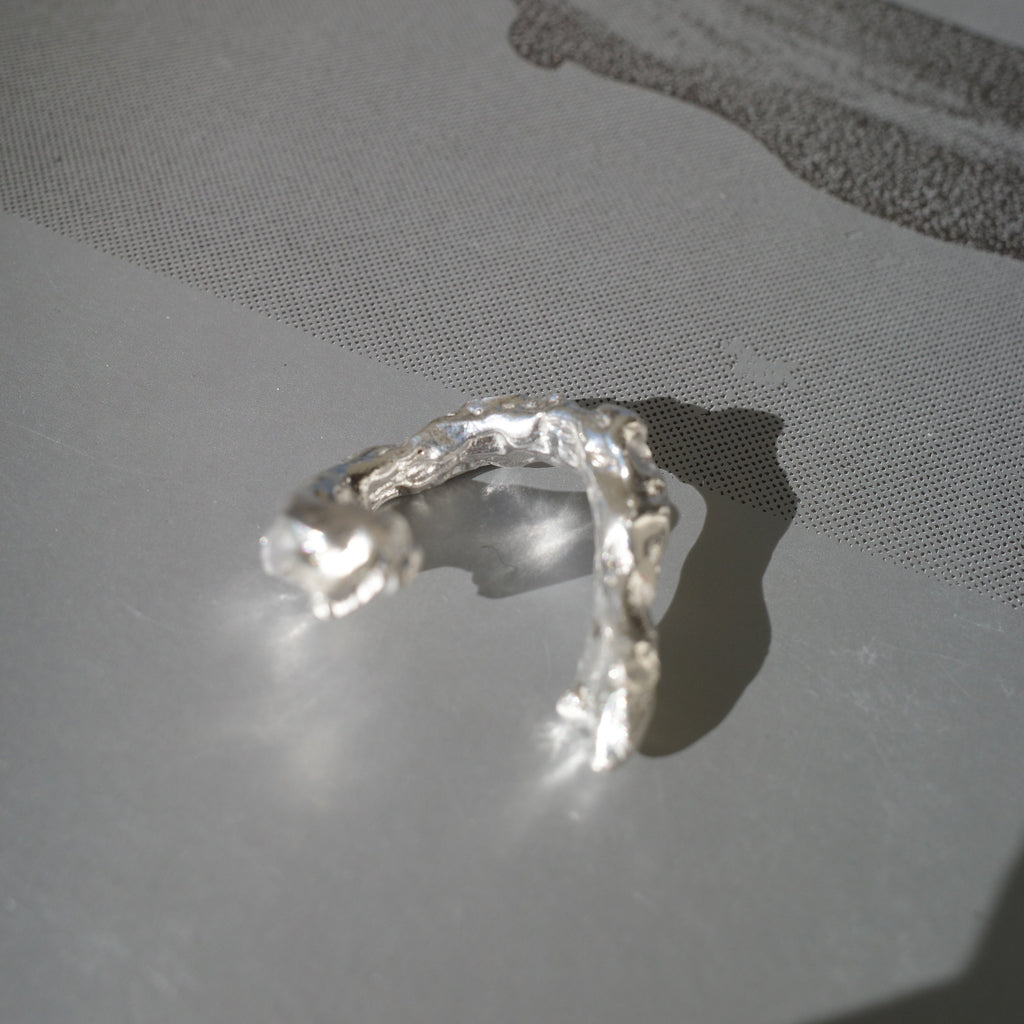 Adjustable Liquid Branch Silver Ring