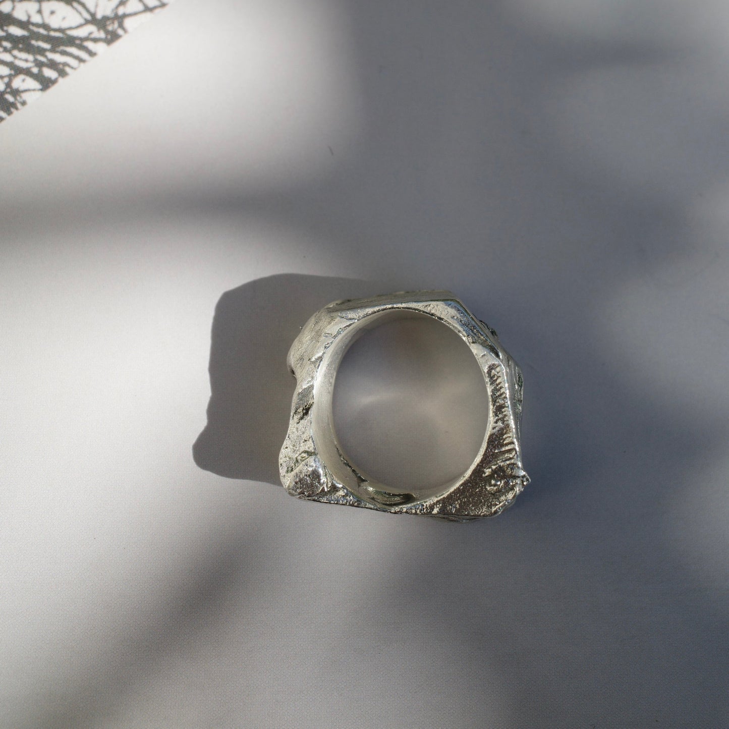 Brutalist Chunky Silver Ring