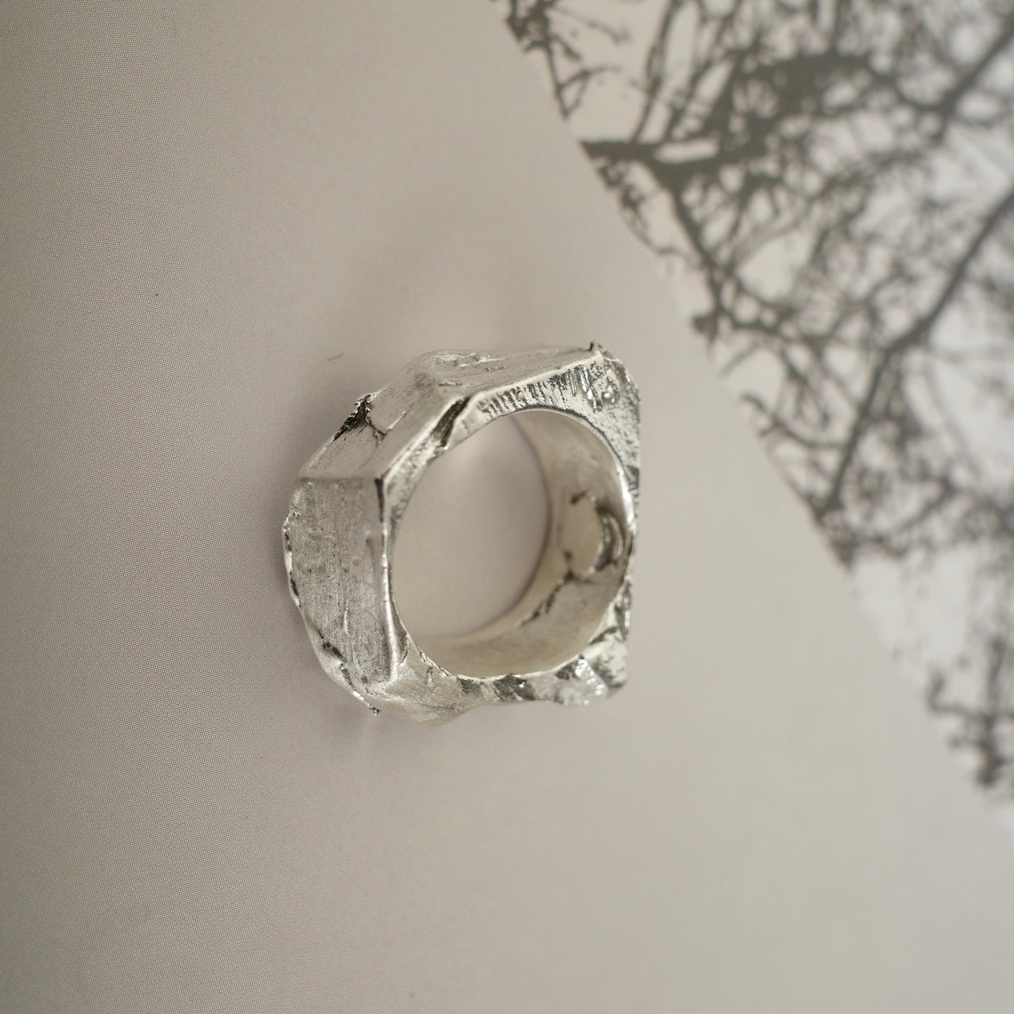 Brutalist Chunky Silver Ring
