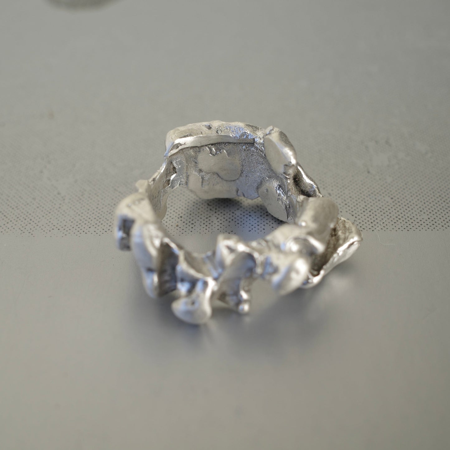The Core — Chunky Brutalist Silver Ring
