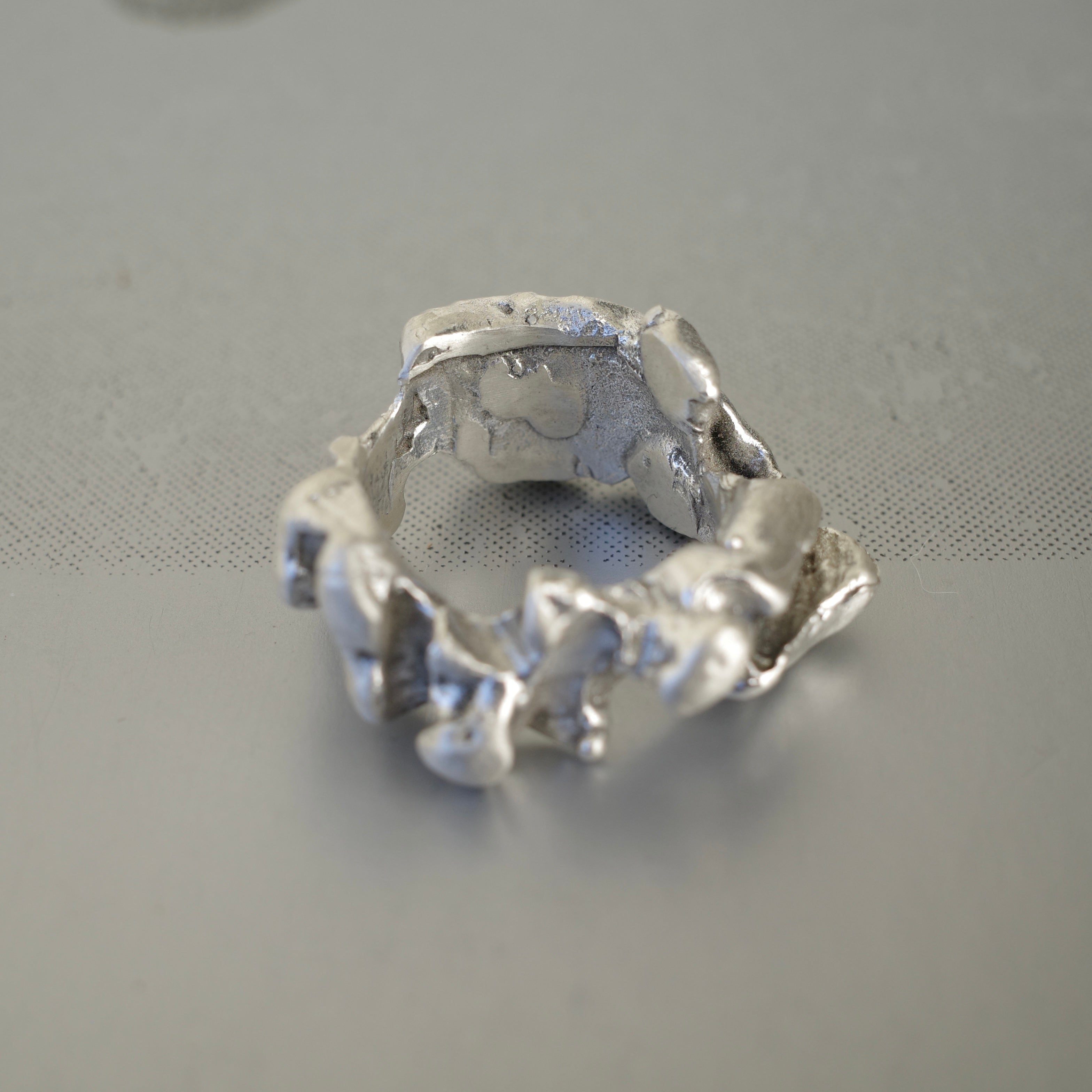 The Core — Chunky Brutalist Silver Ring