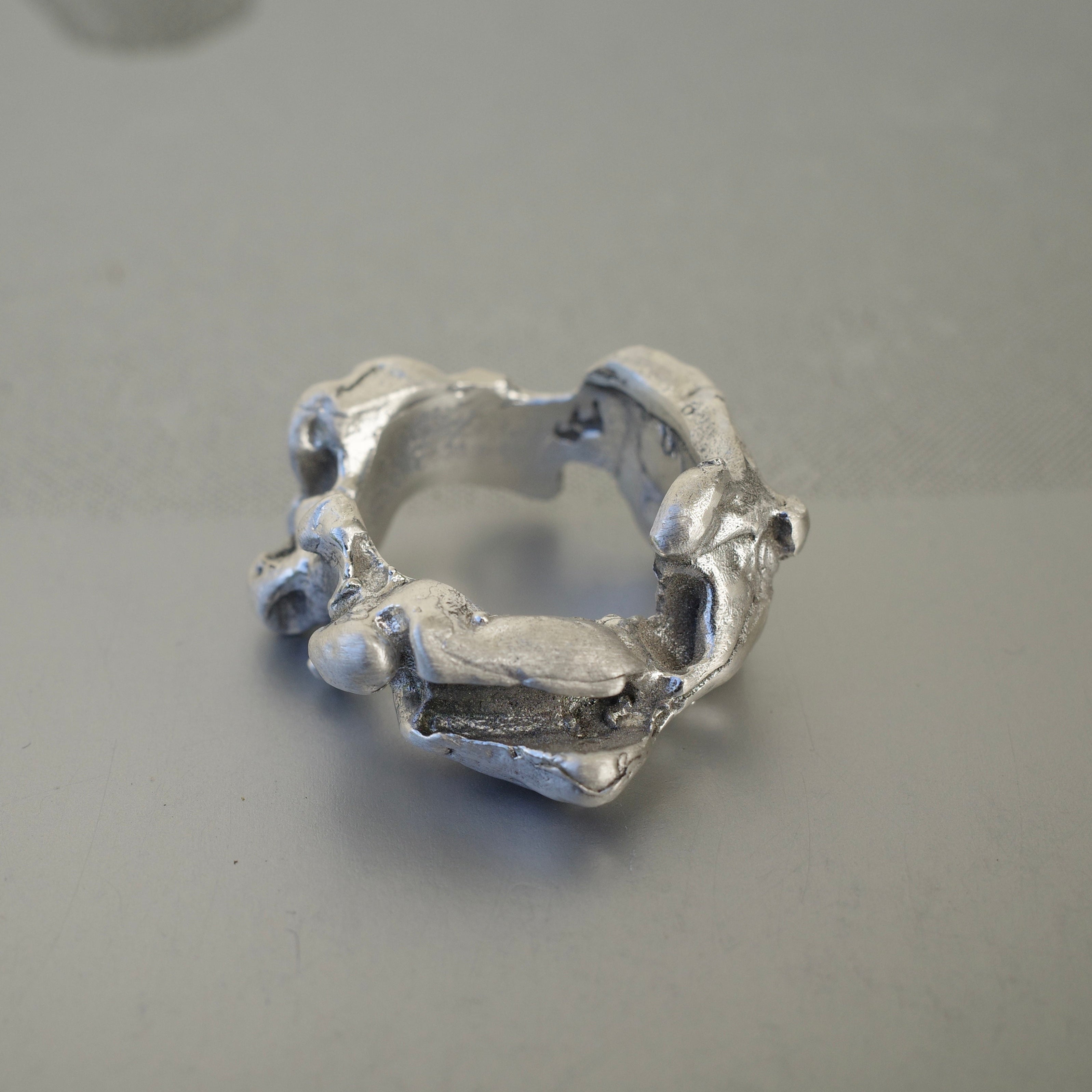 The Core — Chunky Brutalist Silver Ring