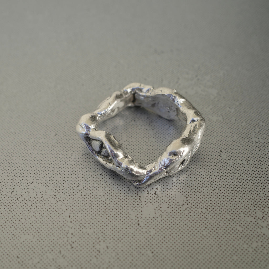 The Bang — Textured Silver Ring