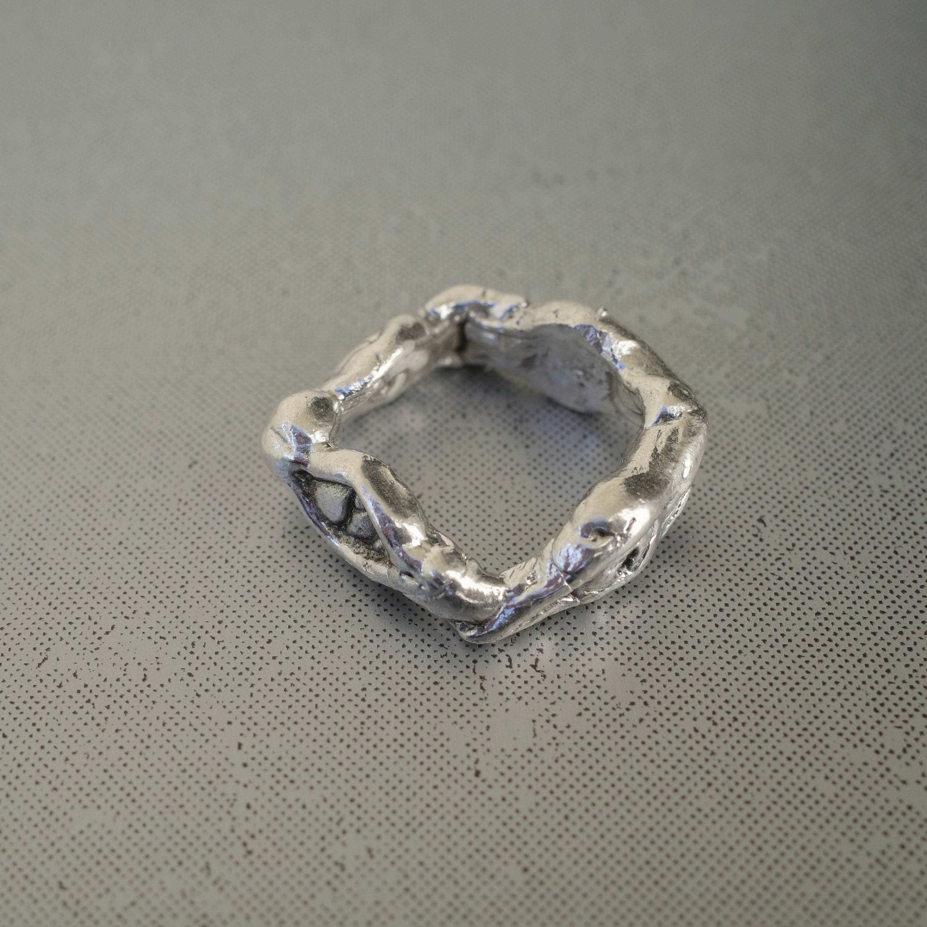The Bang — Textured Silver Ring