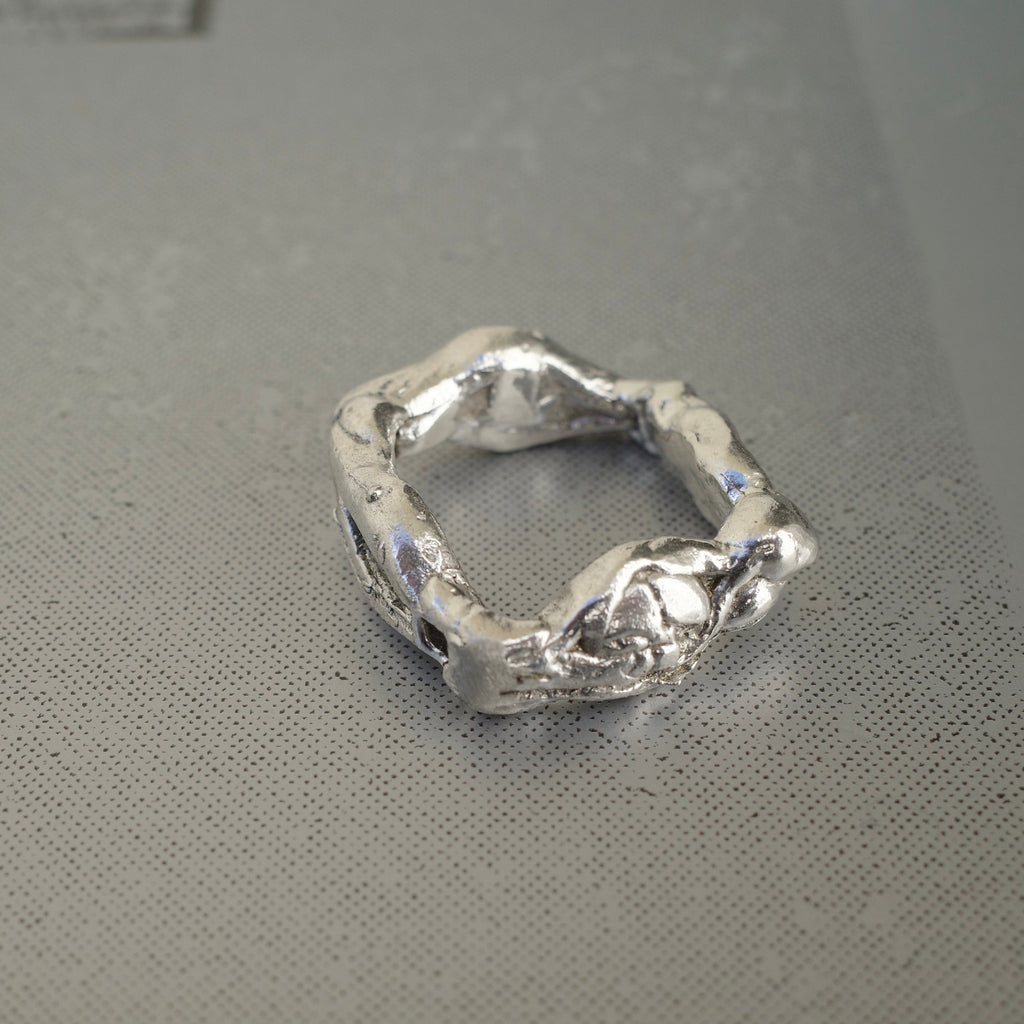 The Bang — Textured Silver Ring