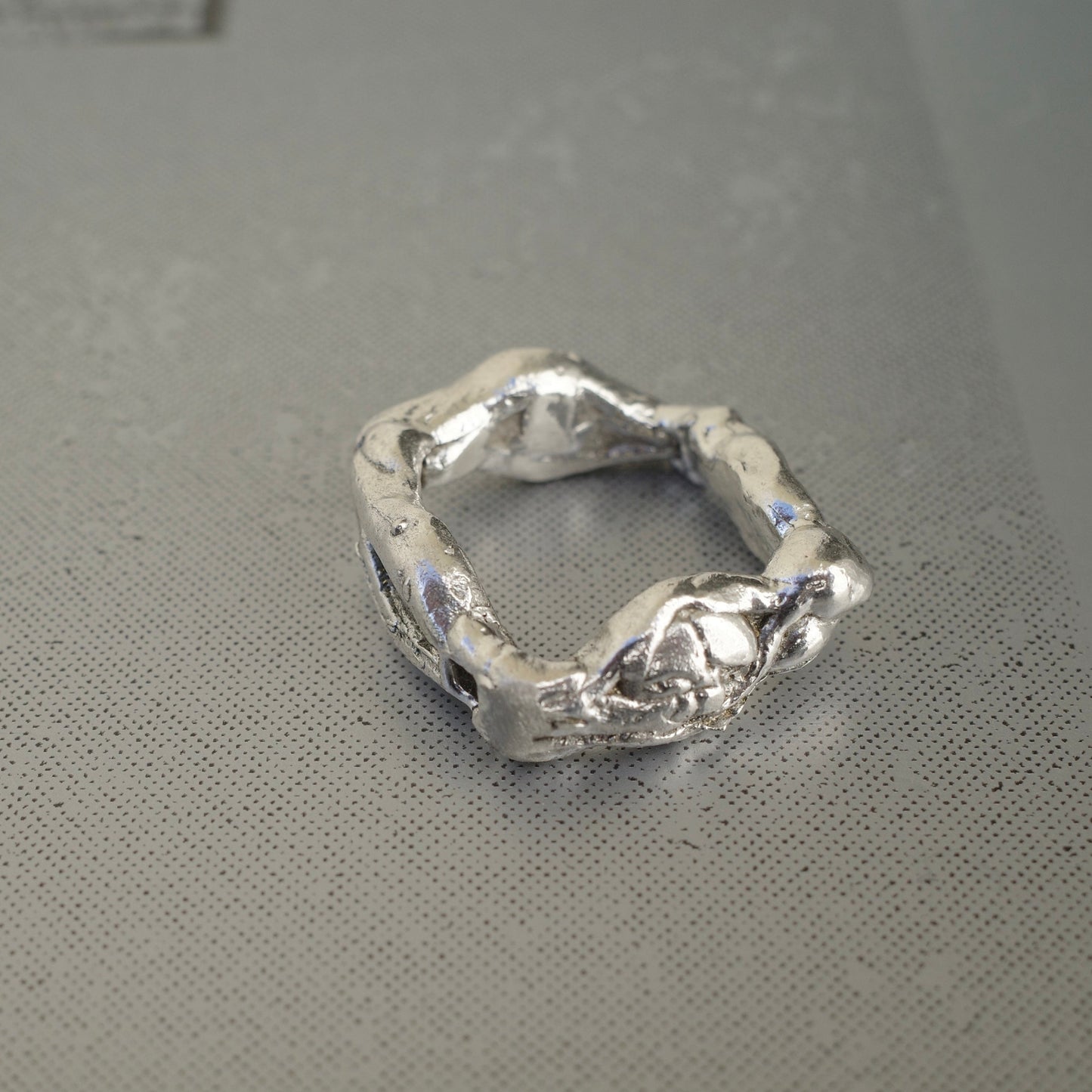 The Bang — Textured Silver Ring
