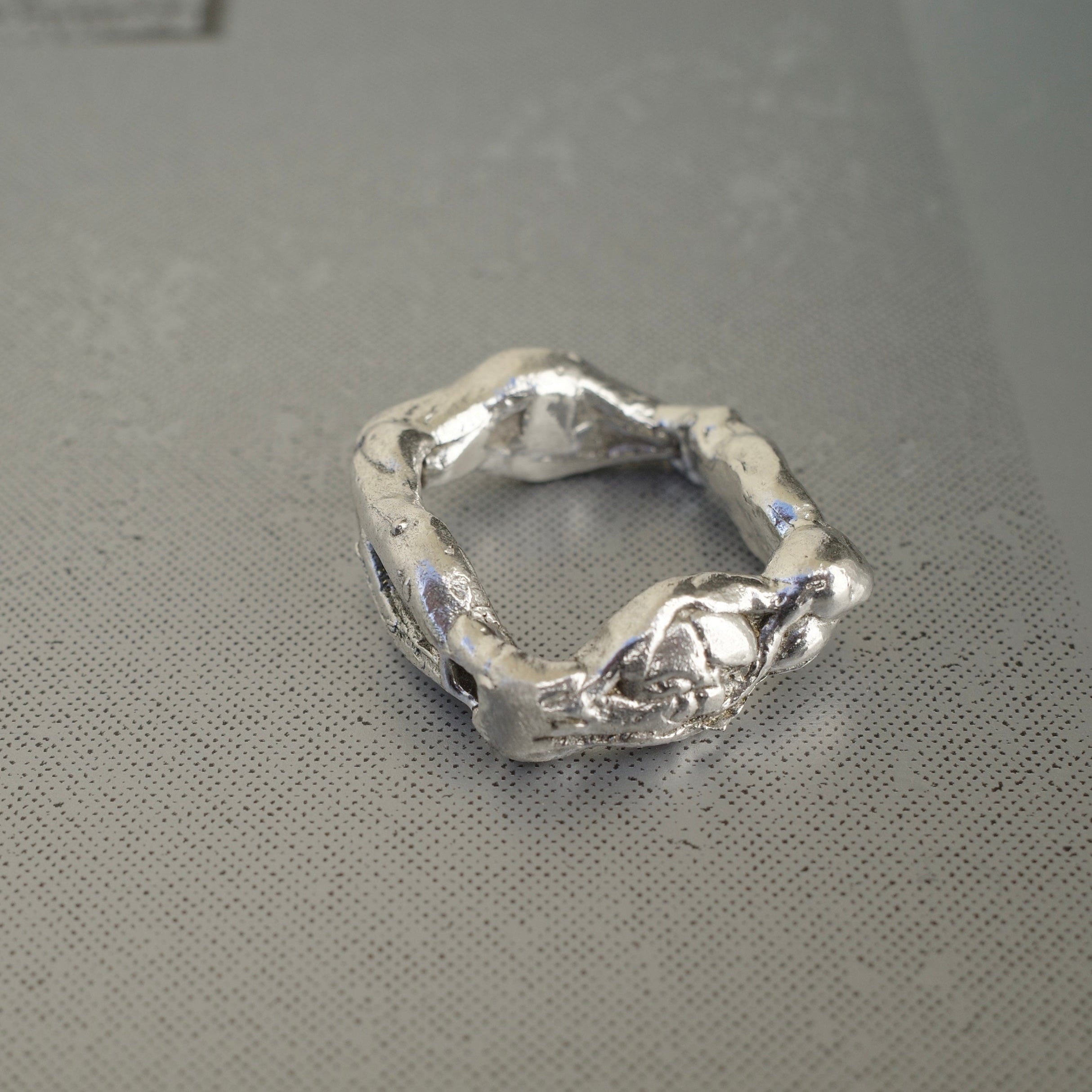 The Bang — Textured Silver Ring