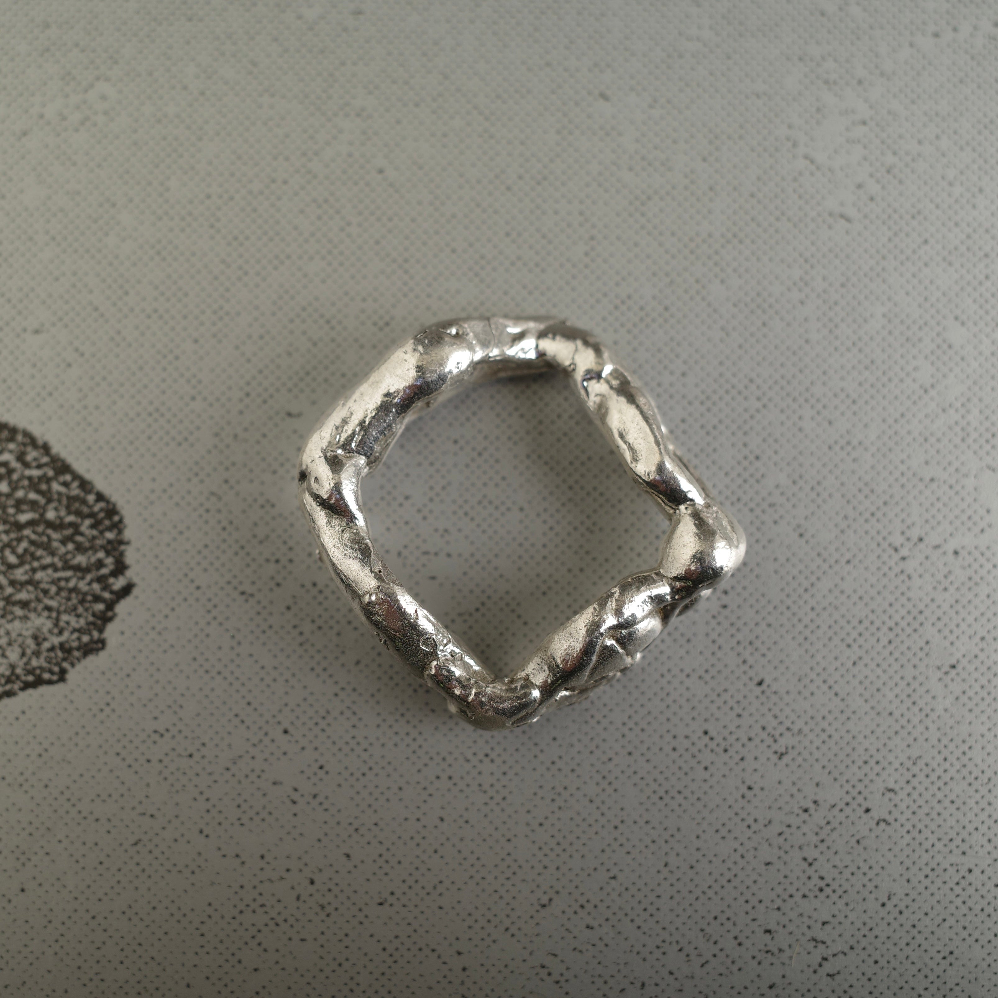 The Bang — Textured Silver Ring