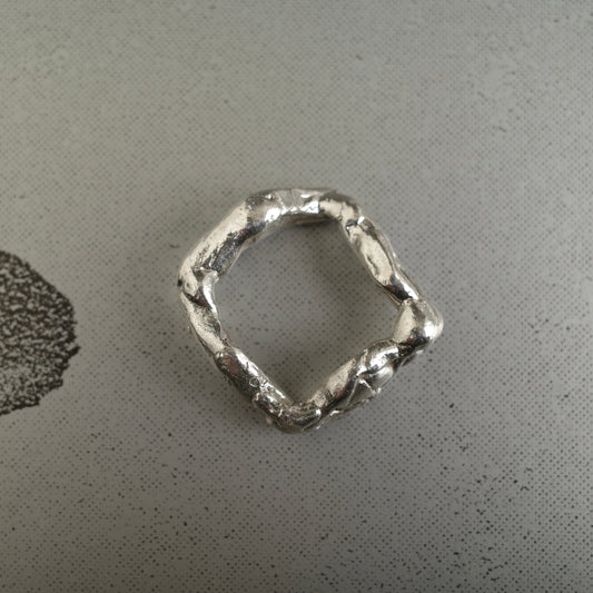 The Bang — Textured Silver Ring