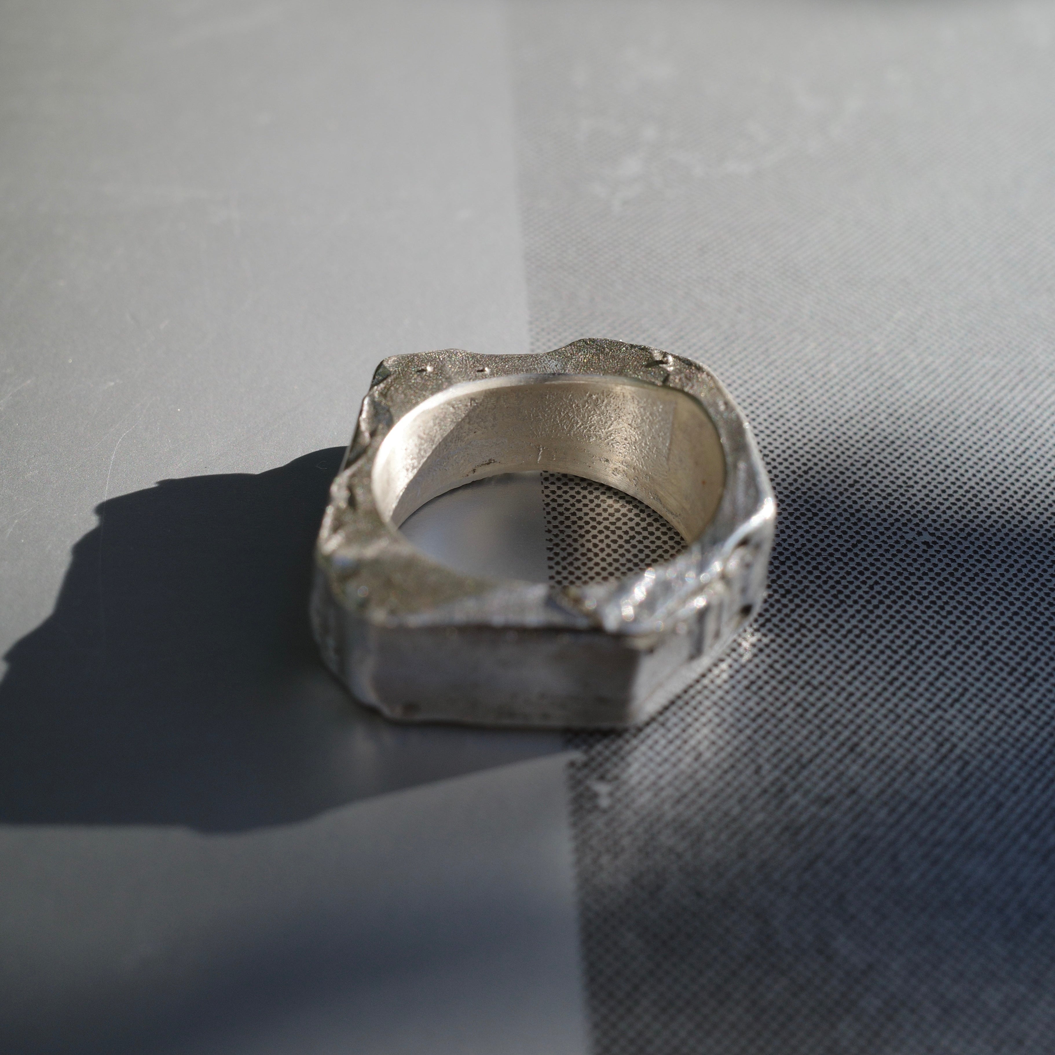 Brutalist Chunky Silver Ring