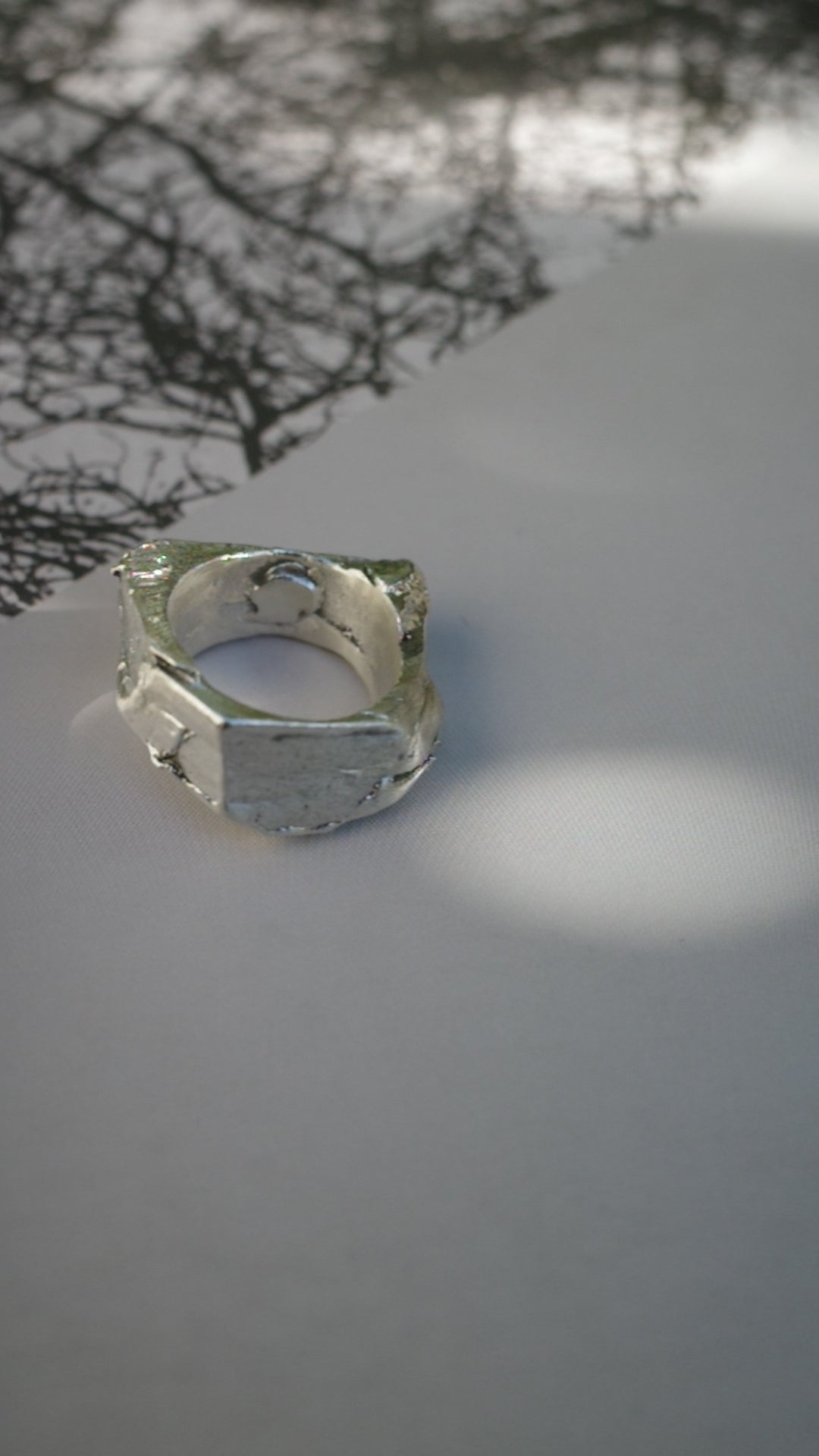 Brutalist Chunky Silver Ring