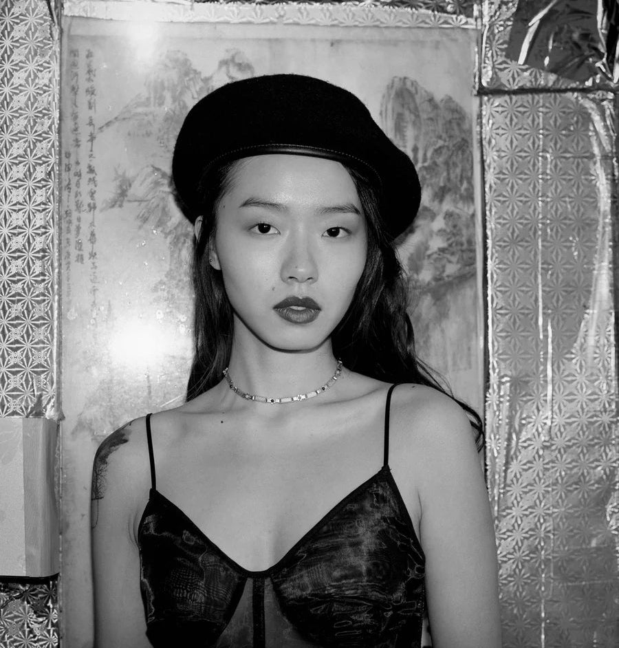 silver floral necklace - playful, minimal, edgy and sweet 